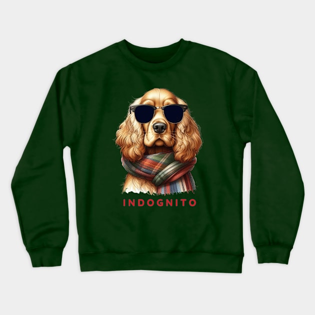 Cocker Spaniel Indognito Crewneck Sweatshirt by ZogDog Pro